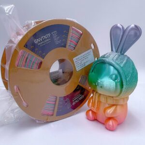 Shiny Silk Multicolor Rainbow PLA 3D Printer Filament, Fast Color Change 3D  Printing Filament 1.75mm, 1kg/Spool, 2.2lbs, PLA Gloss Dark Series by  GNVTNTP